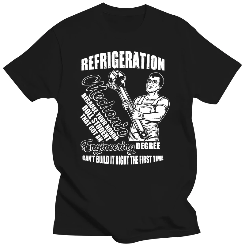 Refrigeration Mechanic Men's V-Neck Tee  I Love Mechanic T Shirt-Men V-Neck (M  Black)