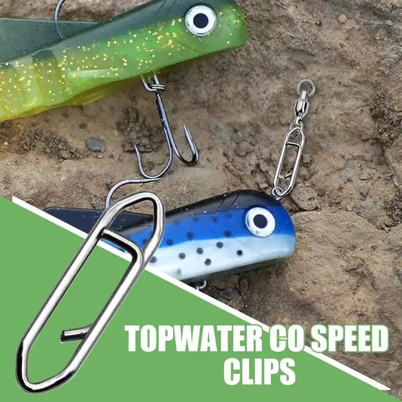 

Snap Clips Reusable Fishing Power Speed Clips Small Quick Snap Connector Tackle Stainless Steel Fishing Power Clips For River