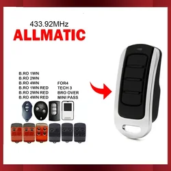 Control remoto para ALLMATIC FOR4 TECH3 / BRO OVER / MINI PASS BRO1WN BRO2WN BRO4WN RED Gate Opener 433MHz Rolling Code ALLMATIC