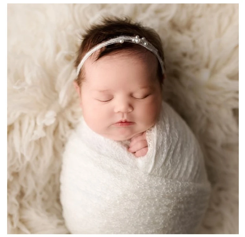 Newborn Photography Props Wrap Soft Mohair Knitted Baby Blanket  Swaddling  Photography  Babies Accessories