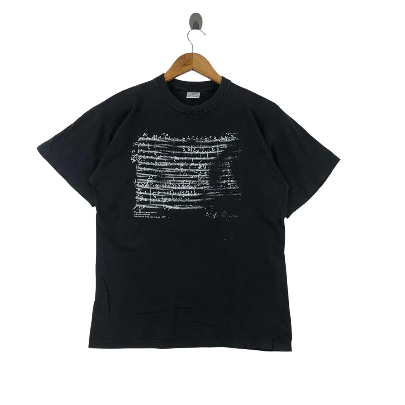 Vintage Wolfgang Amadeus Mozart T Shirt Western Music Composer vintage Washed graphic Unisex Slightly Top For Everyday Wear