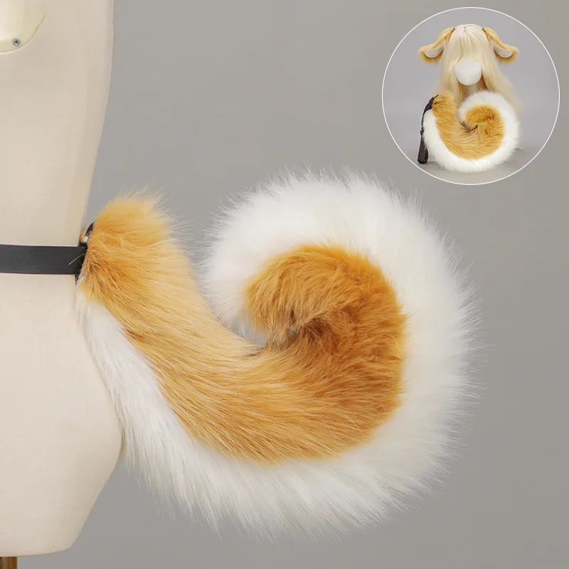 Shiba inu halloween orelhas de cachorro headwear cosplay traje simulação filhote de cachorro orelhas caídas cauda adereços para animais de estimação bonito anime acessórios de festa