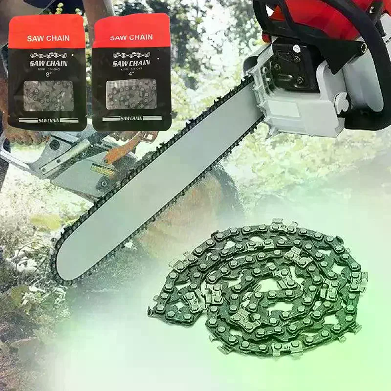4/6/8/12/14/16 Inch Chainsaw Chain Metal Spare Parts Link Saw Blade For Electric Saw Accessories Wood Cutting
