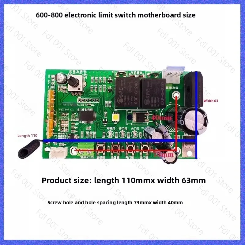 General electronic limit garage door main board flap door motor control board, limit garage door receiving board