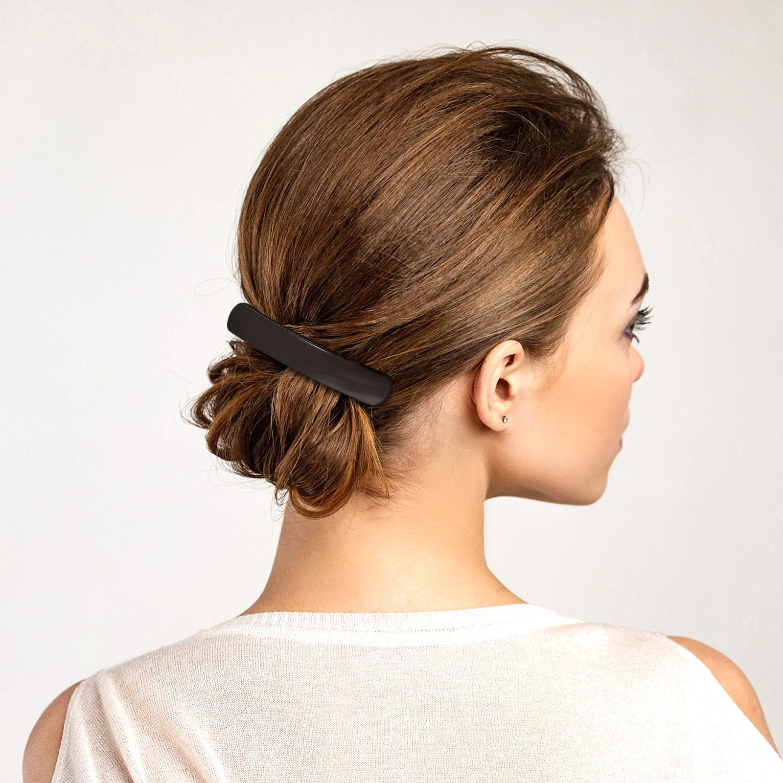 

3 шт. металлические заколки для волос, гладкая текстура из смолы, прочные варианты укладки, простые в использовании французские заколки, аксессуары для хвоста