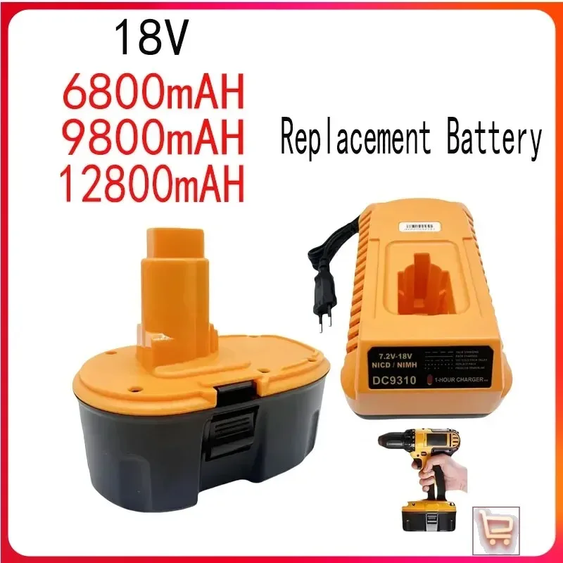 💹New 18V 6800/9800/12800mAH Tool battery for dewei DE9074 DC9071  DE9071 DE9075 DW9071 DW9072 DC756 DC980 DC981 DW051..-❕