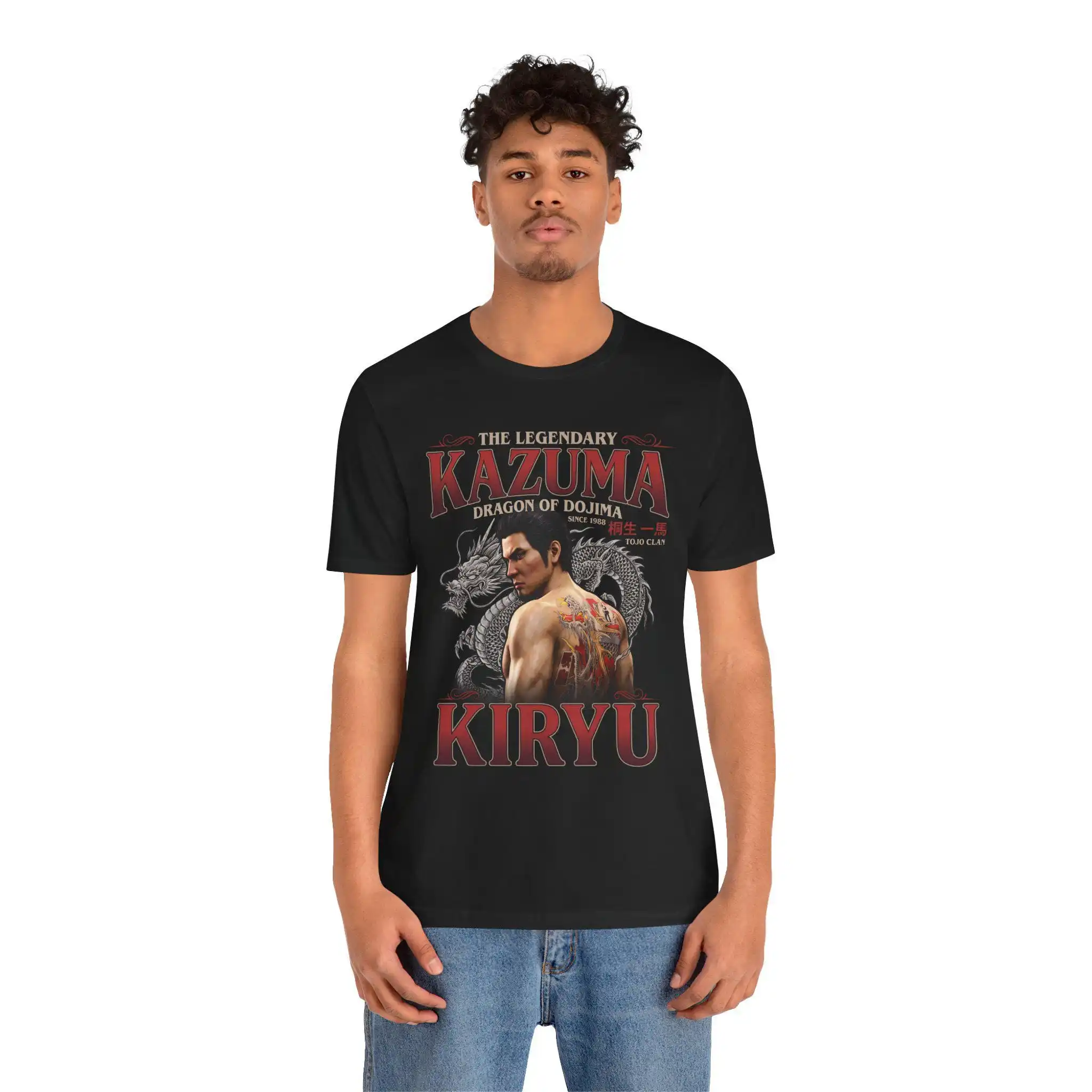 Kazuma Kiryu Silver Dragon T-Shirt | Yakuza Vintage Style Tee Gift