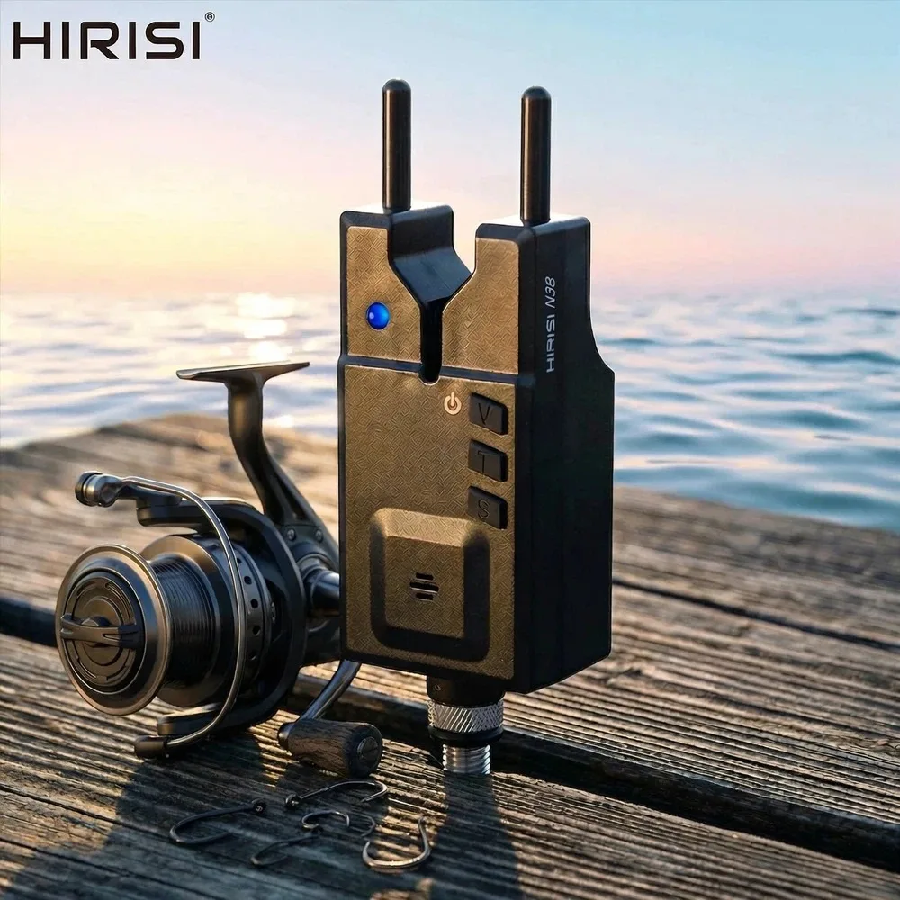 Hirisi LED Carp Fishing Alarm Indicators Bite Alarm Adjustable Volume Tone Sensitivity N38 Fishing Accessories