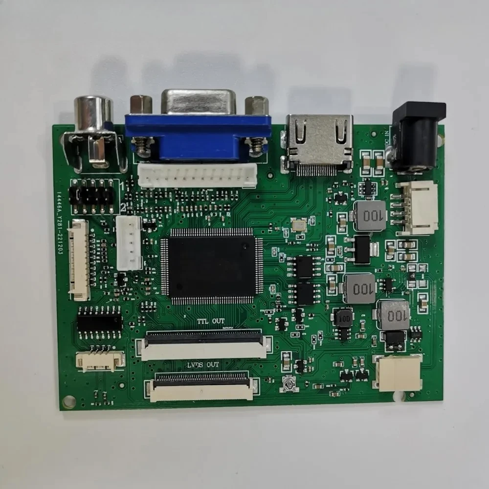 PCB800809 LVDS TTL Driver Board Upgraded Model with Built-in Multi-screen Parameter Universal Driver Board