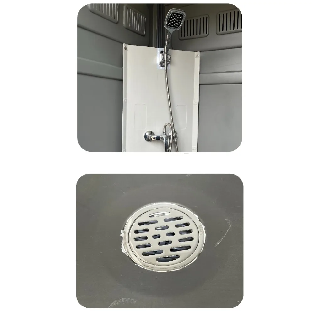 

Portable toilet and shower enclosure Mobile toilet with shower Foldable plastic shower enclosure