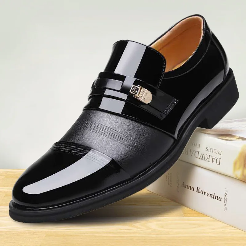 Leather Men Formal Shoes Luxury Brand 2023 Men's Loafers Dress Moccasins Breathable Slip on Black Driving Shoes Plus Size 38-48