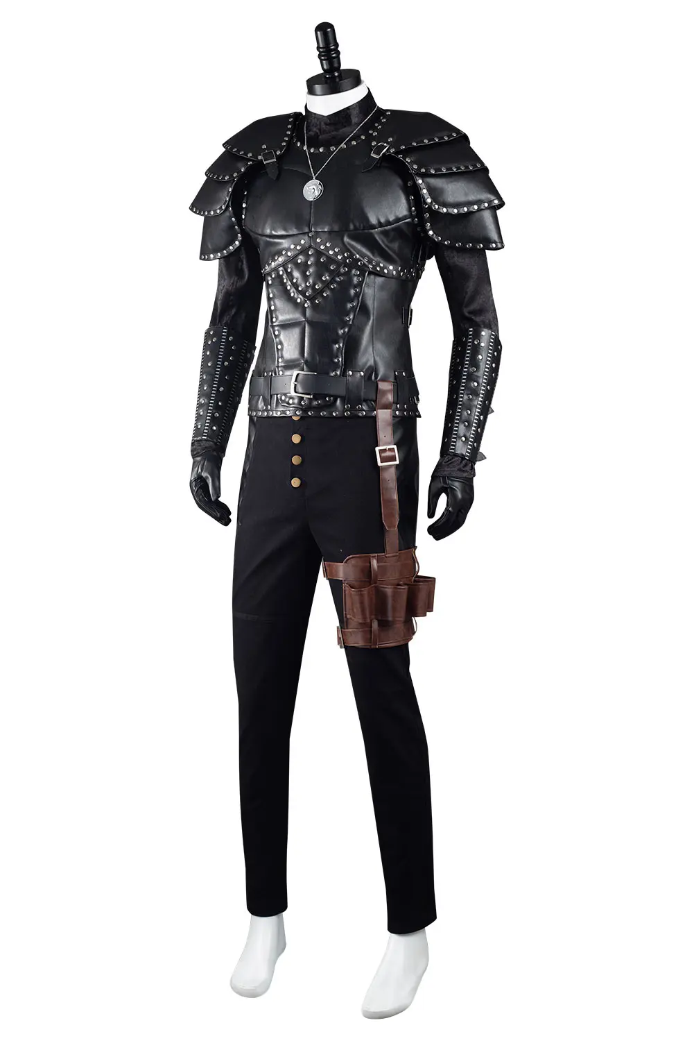 Mannelijke Geralt Cosplay Mantel Kostuum Jas Jas Broek Riem Pruik Voor Mannen Volwassen Kleding Fantasia Halloween Carnaval Feestpak