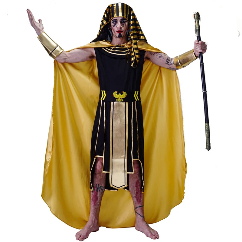 Halloween Women Ancient Egyptian Queen Costume Cosplay Halloween Costume Adult Men Egypt Pharaoh Clothes Performance Party