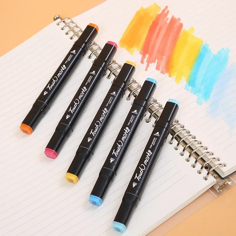 Touch Oil Mark Pen Painting Set Color Note Number Stroke Training Class Special Thick and Thick Double Head Design gift bag