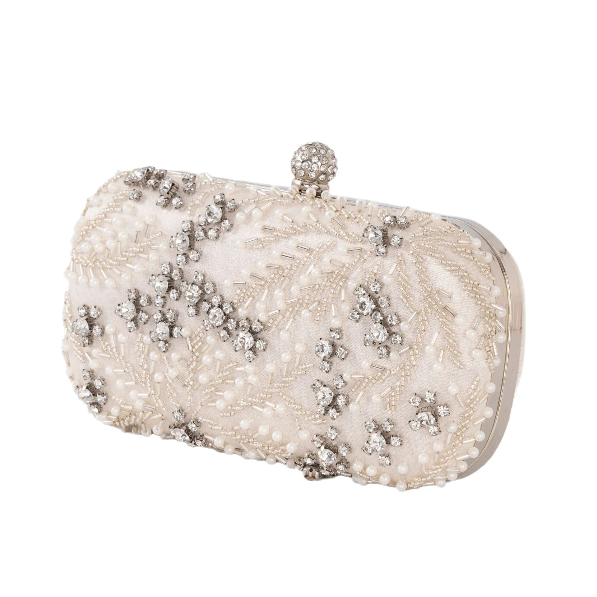 Fashion Dinner Fashion Matching Dress Banquet Bag Hand Pearl Oblique Span Bag Woman Ladies Hand Bags Trendy Snap Closure Handbag