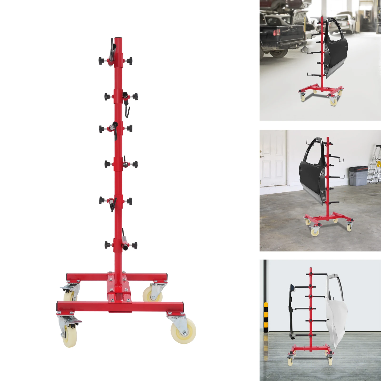 

Auto Paint Stand, I-Beam Base Tree Tool Holder 47x47x120cm, Automotive Spray Painting Tool Organizer, Workshop Storage Rack