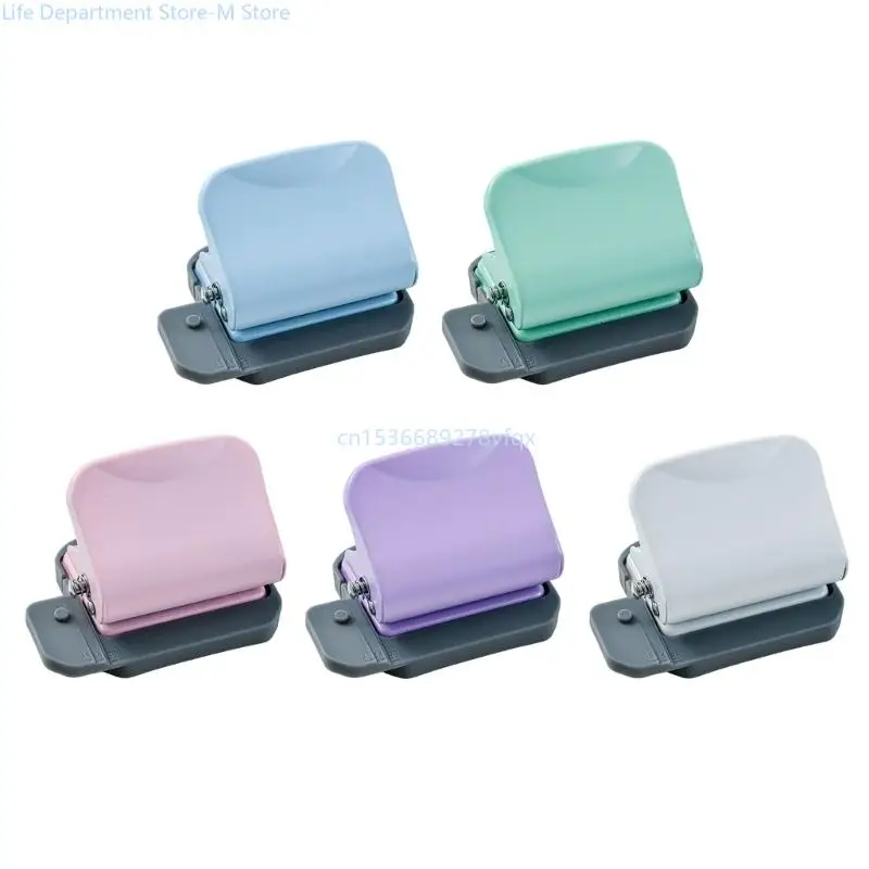 6 Hole Tool Handheld Hole Puncher Paper Hole Puncher with Chip Storage Tray 10 Sheets Capacity for Planner Binders