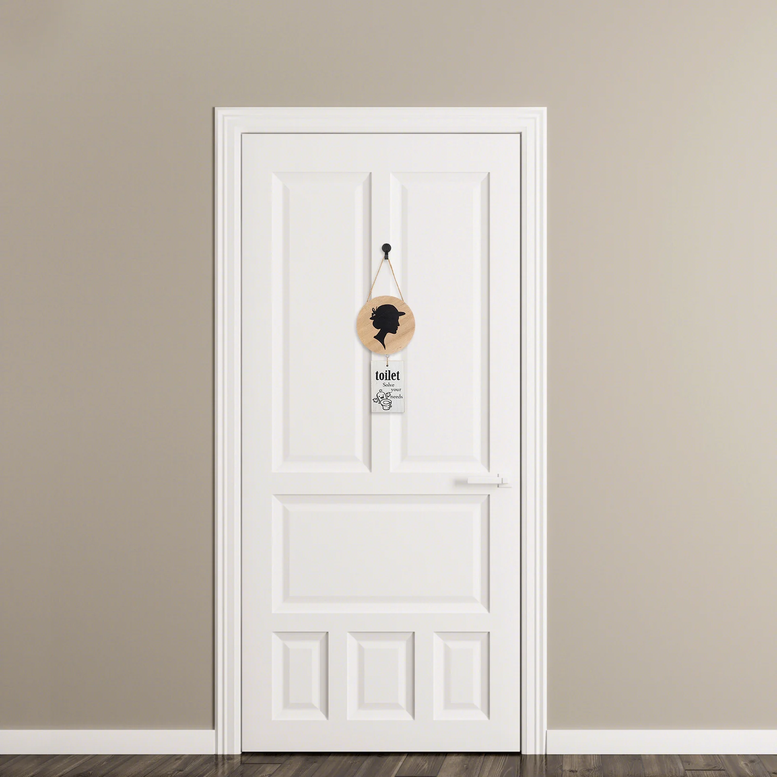 

Women Toilet Sign Wooden Washroom Restroom Signage For Door Bathroom Hanging Plaque Farmhouse Style Gender Marker Wc