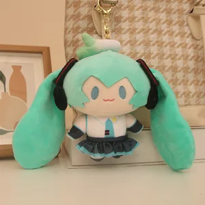 Hatsune Miku Plüschpuppenschlüsselkette, Anime -Sammlung, Peripheriespielzeug, Anhängertasche, Dekoration Spielzeug, Freundinnen, 15 cm 8 Hauptverkauf Puppenpuppe Miku - №6