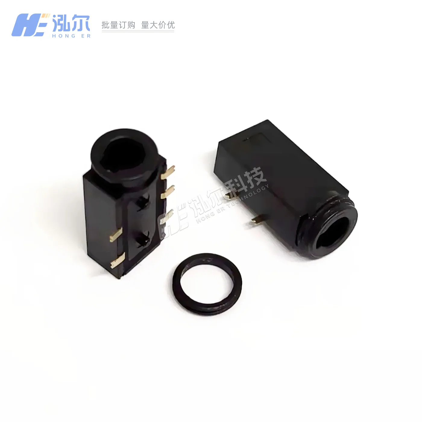 For waterproof earphone socket 3.5mm patch column audio mother seat IP67 waterproof audio 5P earphone socket wholesale