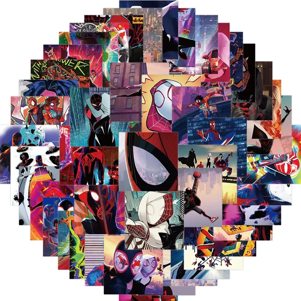 10/30/62pcs Marvel Spider Man Across the Spider-Verse Stickers Skateboard Laptop Motorcycle Cool Waterproof Sticker Kids Toys