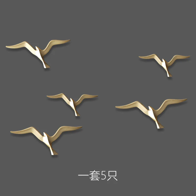 

5-piece set seagulls 3D Wall stickers Home Room decor aesthetic Living Room decoration accessories hanging Home decoration wall