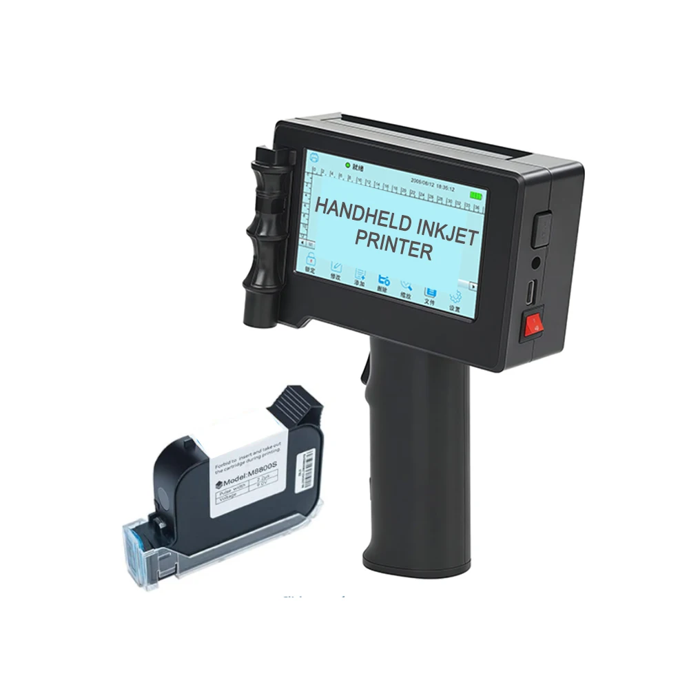 

Universal Handheld Inkjet Printer, Portable Coding Machine for Plastic Bottle Packaging Bag Film, Print Date Batch Number QR Cod