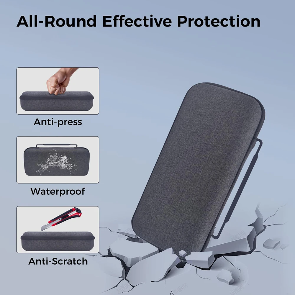 Carrying Case for Asus Rog Ally X Game Console Storage Bags Portable Travel Shell Hard EVA Oxford Cloth Shockproof Funda