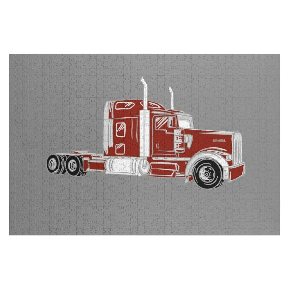 

American Kenworth Truck Jigsaw Puzzle Wooden Compositions For Children Wood Photo Personalized Customized Picture Puzzle