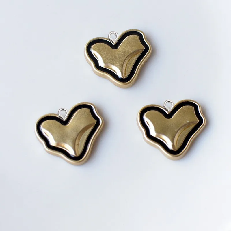 10Pcs Colorful Irregular Love Heart Resin Charms Women Fashion Earrings Necklace Pendants DIY Jewelry Key Chain Crafts Accessory