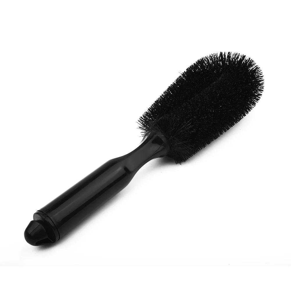 Car Wheel Brush Soft Bristle Tire Steel Ring Detail Cleaning Brush Tyre Alloy Soft Bristle Cleaner Bike Wheel Rim Tire Cleaning