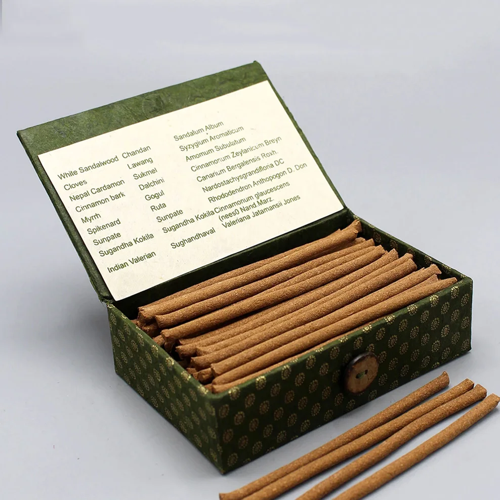 Nepal Calm Nerves Incense Green Tara Tibetan Incense Gift Box Yoga Meditation Medicinal Incense Handmade Natural Stick Incense