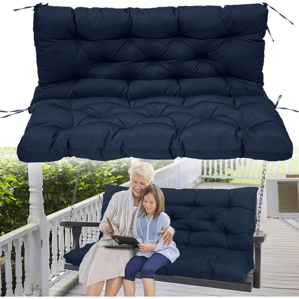 

Replacement Cushions for Outdoor Swing,Waterproof Bench Cushions with Backrest Outdoor Furniture2-3Seater Washable Swing Cushion