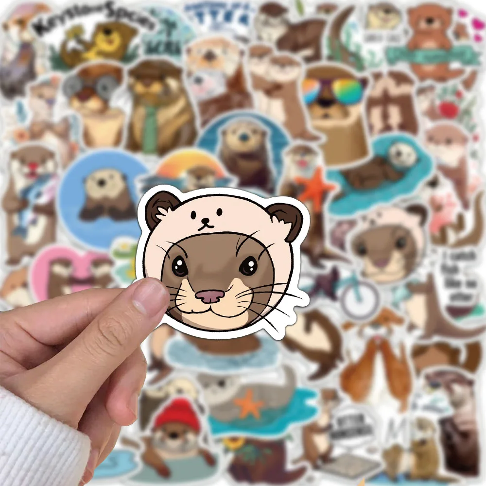 50PCS Cute Cartoon Animal Monkey Stationery Box, Water Cup Notebook, Waterproof Phone Guitar Decoration Graffiti Stickers