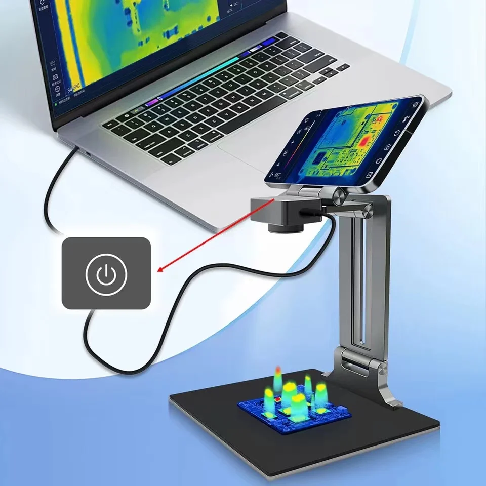 CA-09D-Analizador de imagen térmica 3D para reparación de teléfono y PC, dispositivo de inspección de fugas de cortocircuito PCB, Micro lente de cámara de 30mm, 256x192