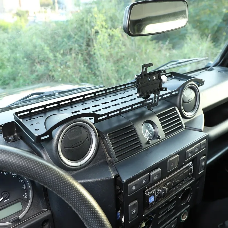 

Car Mobile Phone Holder GPS Bracket Dashboard Multifunctional Storage Frame Car Accessories For Land Rover Defender 90 110 130