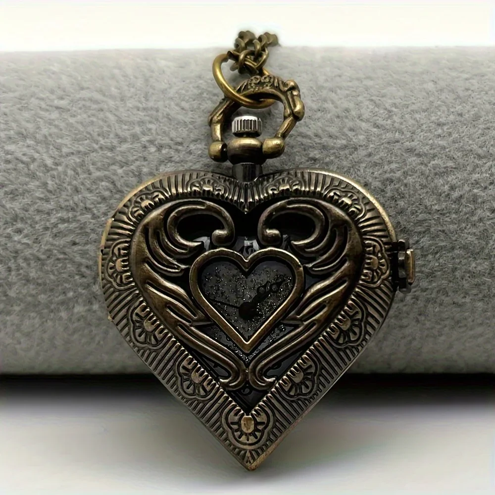 Винтажные Серебристые карманные часы в форме сердца с ажурной подвеской для женщин для влюбленных на День Матери День святого Валентина