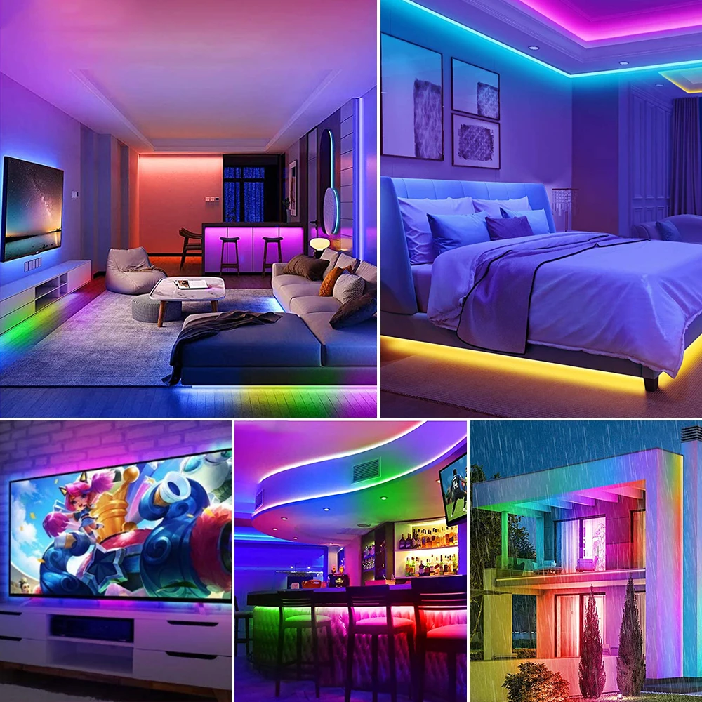 5V WS2812B Neon LED Light Strip Sign 60Leds/m RGBIC Individually Addressable Pixel Ribbon Tape Rope Lamp USB EU US UK AU Power