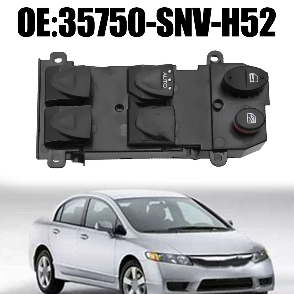 35750-SNV-H51 Electric For Anti-corrosion Black For Honda For Civic Left Non-deformable Plastic For Window Control