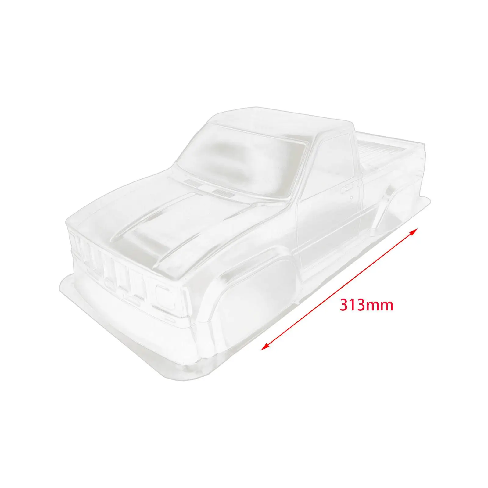 313 มม.ฐานล้อ Body เปลือกรถสําหรับ SCX10 1/10 RC Crawler สําหรับรถบรรทุก