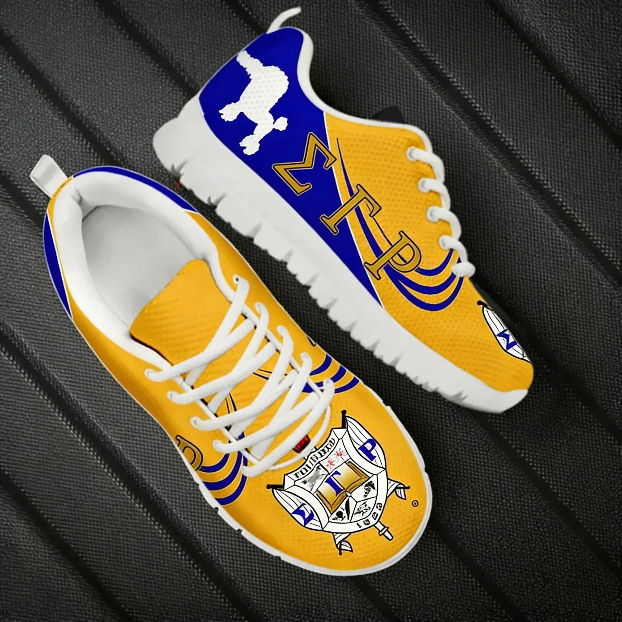 Dirty Resistant Casual Sneakers Sigma Gamma Rho Poddles Print Breathable Lace-up Flats for Women Men Tenis Feminino