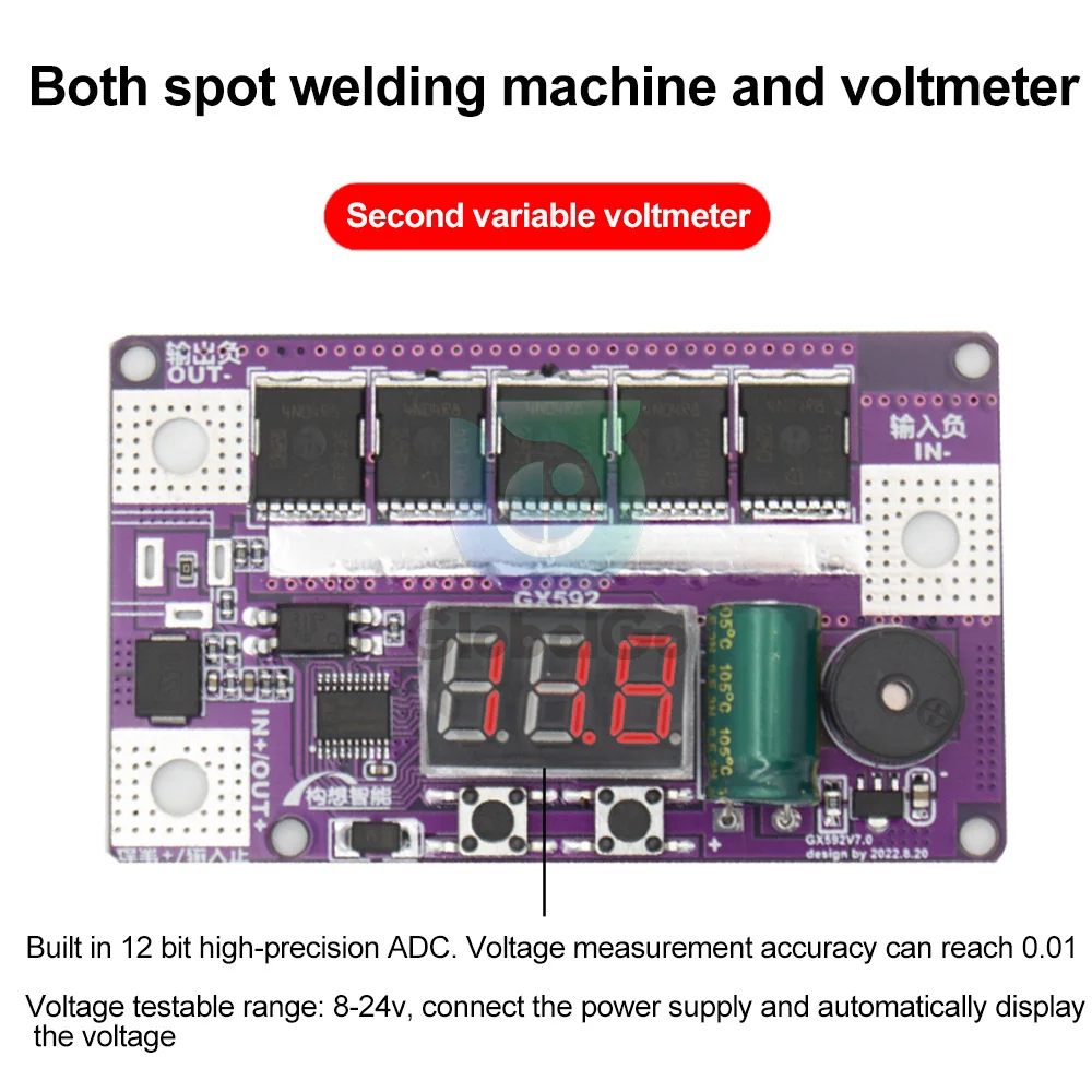 Saldatori a punti portatili del dispositivo di saldatura del circuito del pwb di stoccaggio della batteria della saldatrice a punti di DIY 12V per 18650 26650