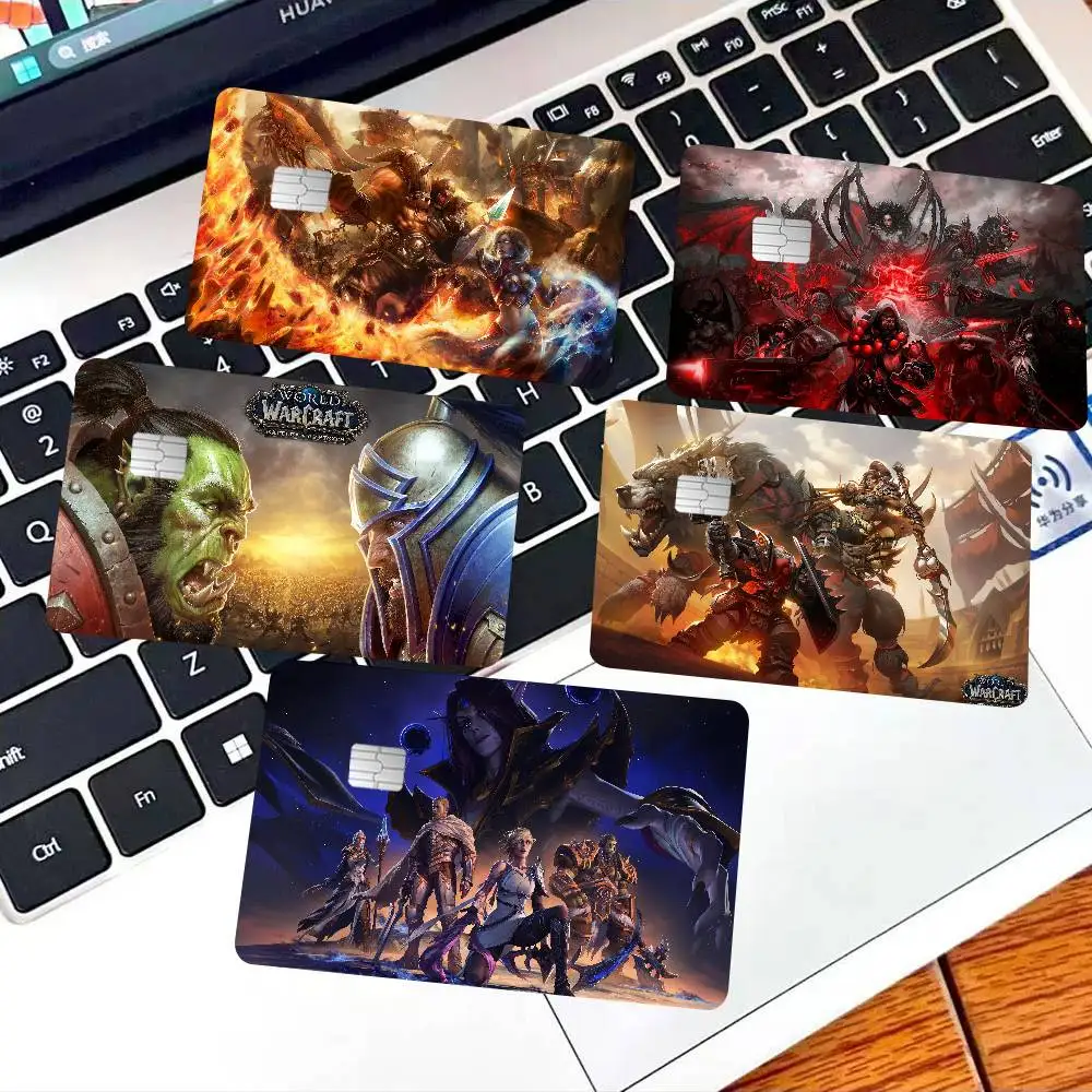 World of Warcraft Game Anime Young Creidt Card Debit Card Sticker Film Case Front Tape for Small Big Chip No Chip