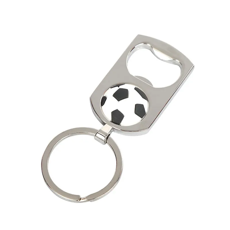 60Pcs Metal Bottle opener Football Keychain Football Openers Key Chian Football Keyrings