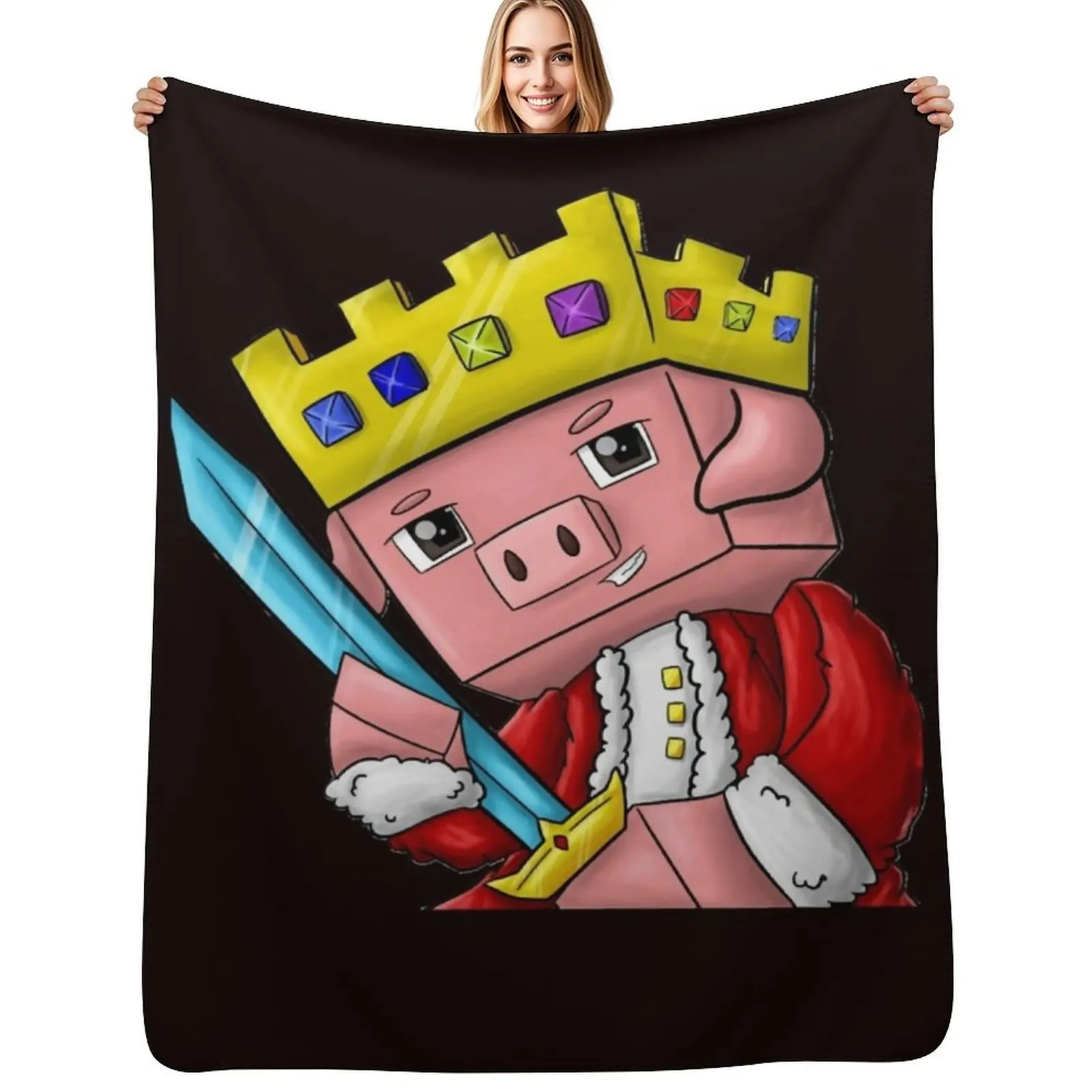 

Technoblade Merch Technoblade Logo Gifts For Fans Throw Blanket Giant Sofa Soft Big Loose Plaid on the sofa Blankets