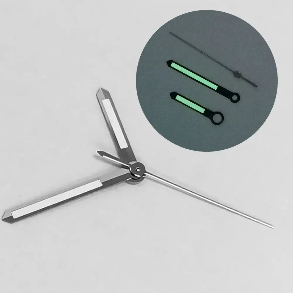 Universal Green Luminous Watch Hands Pointer 9mm 13mm 13.5mm Movement Modified 3Pin Needles Watch Pin for NH35/NH36/4R/7S