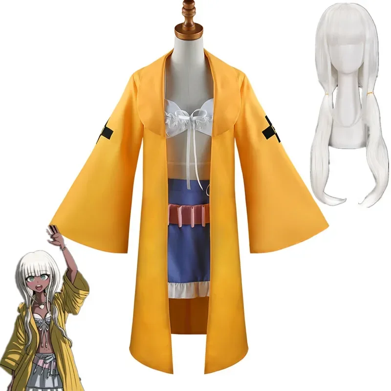2025 New Danganronpa V3 Angie Yonaga Cosplay Costumes Zentai Full Set Uniforms Skirts Cloak abc