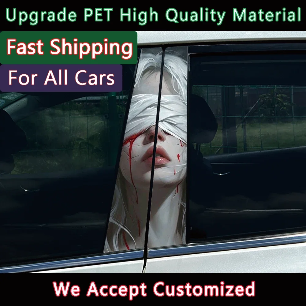 

1/2 шт. готическая татуировка для девочек, наклейка на дверную стойку автомобиля, сделай сам, модификация автомобиля, стильная наклейка