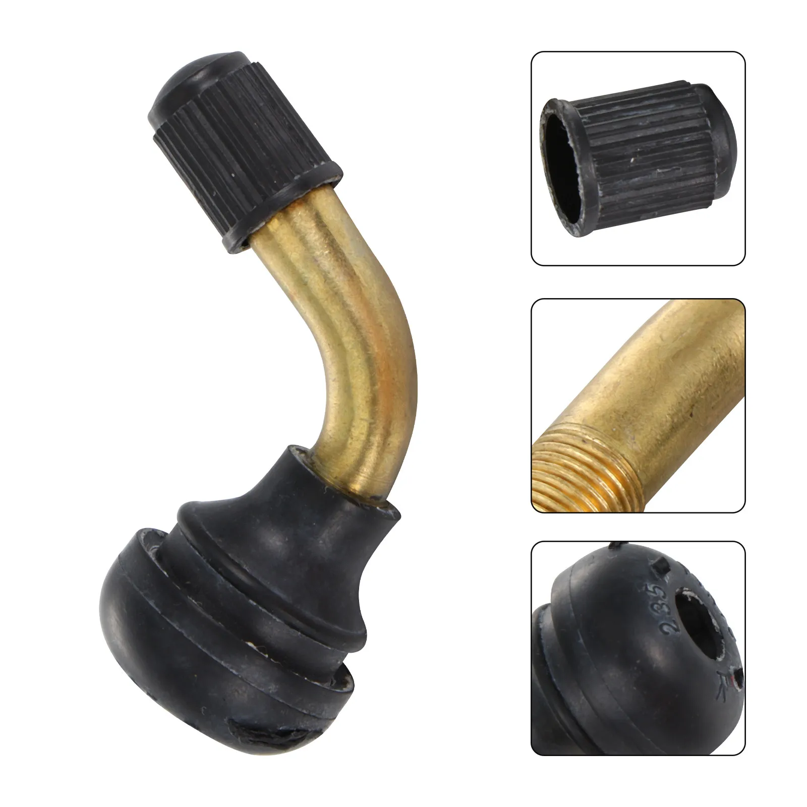 

5Pcs Car Stem Extension Rod 45 Degree Angled Brass Valve for Scooter Motorcycle Rv Trailers Fast Inflation Tire Extension