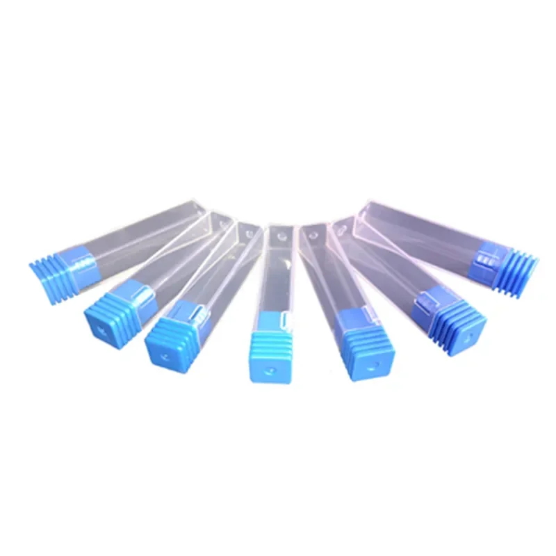 

200pcs quadro packs plastic injection square packing tube for end mills and drills